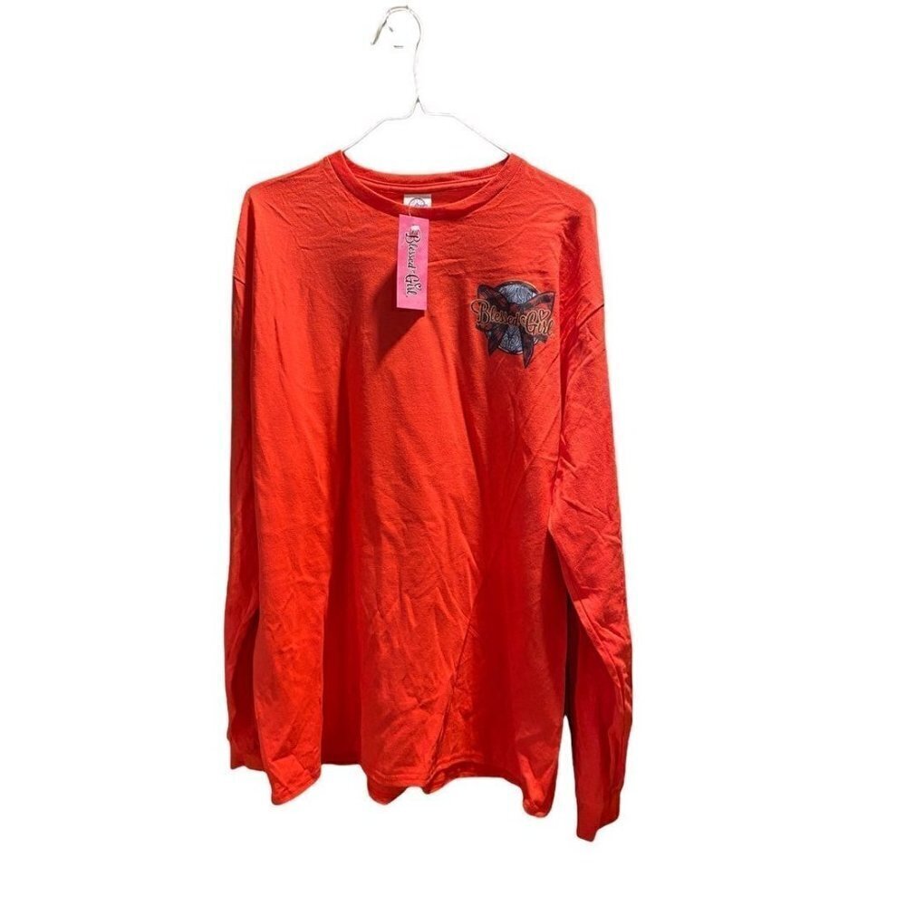 NWT Blessed Girl Bible Verse Cotton Long Sleeve Shirt Small - Picture 2 of 5